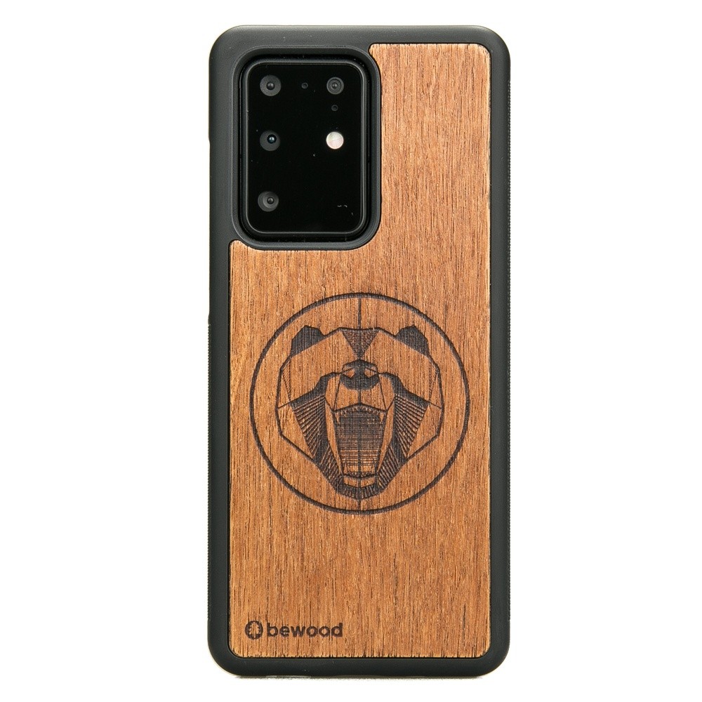 Samsung Galaxy S20 Ultra Bear Merbau Wood Case