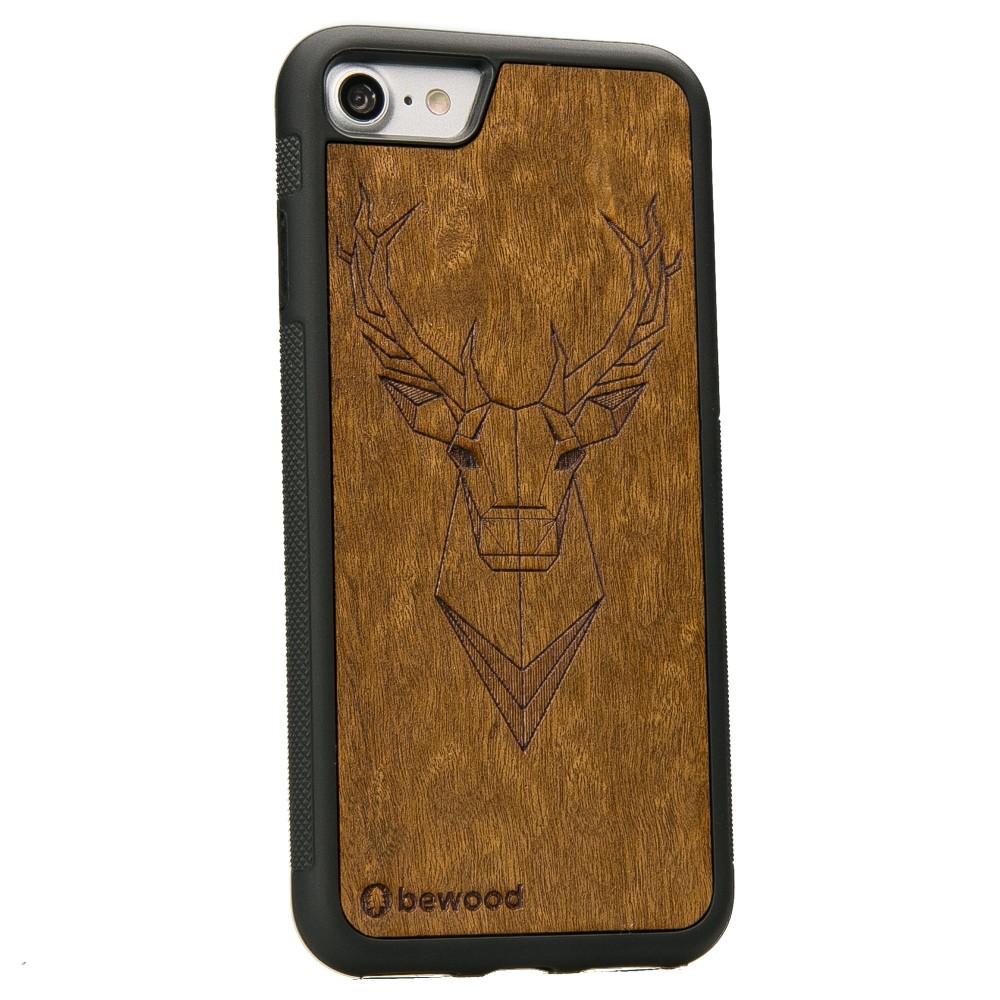 Apple iPhone SE 2020 Deer Imbuia Wood Case
