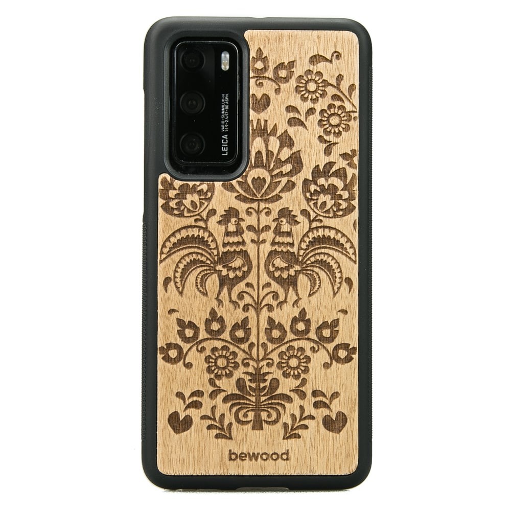 Drewniane Etui Huawei P40 POLSKI FOLK ANIEGRE