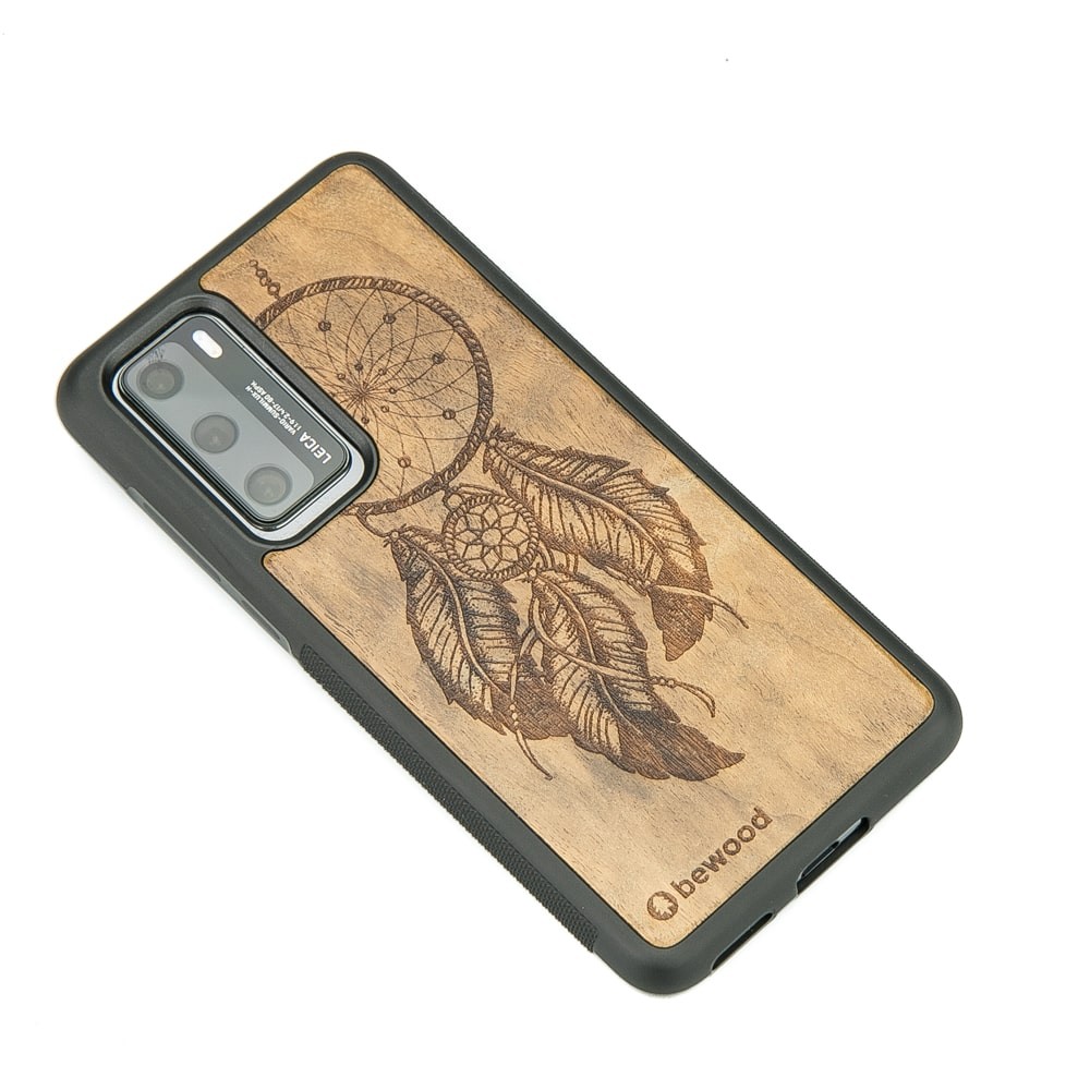 Huawei P40 Dreamcatcher Imbuia Wood Case