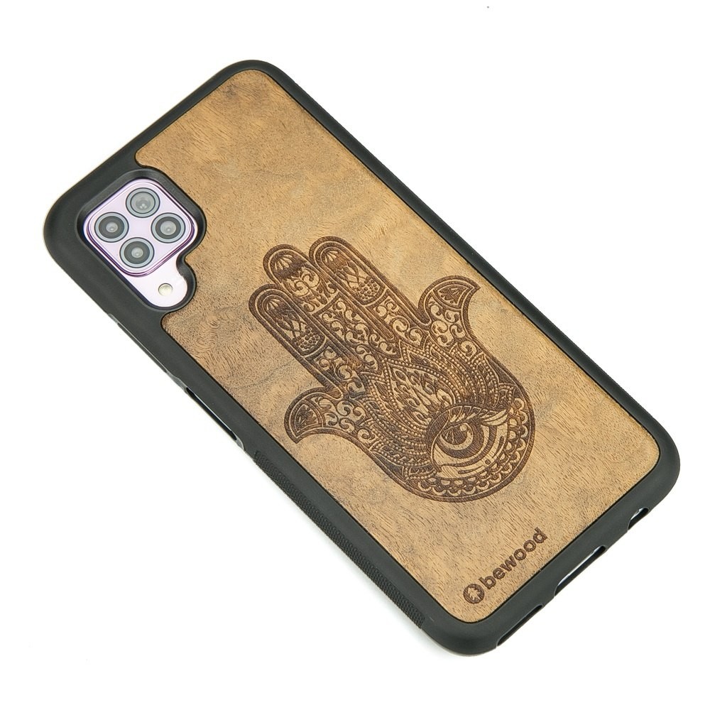 Drewniane Etui Huawei P40 Lite HAMSA IMBUIA