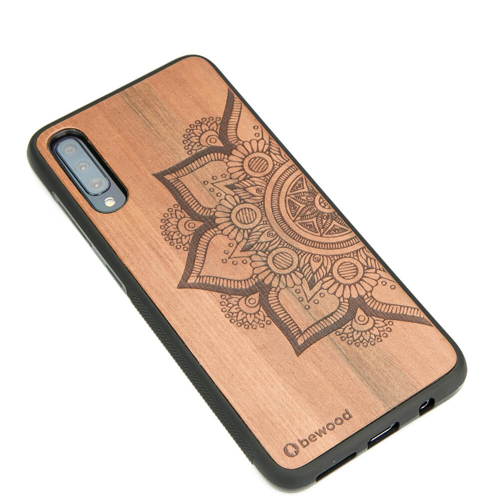 Drewniane Etui na Samsung Galaxy A70 MANDALA JABŁOŃ