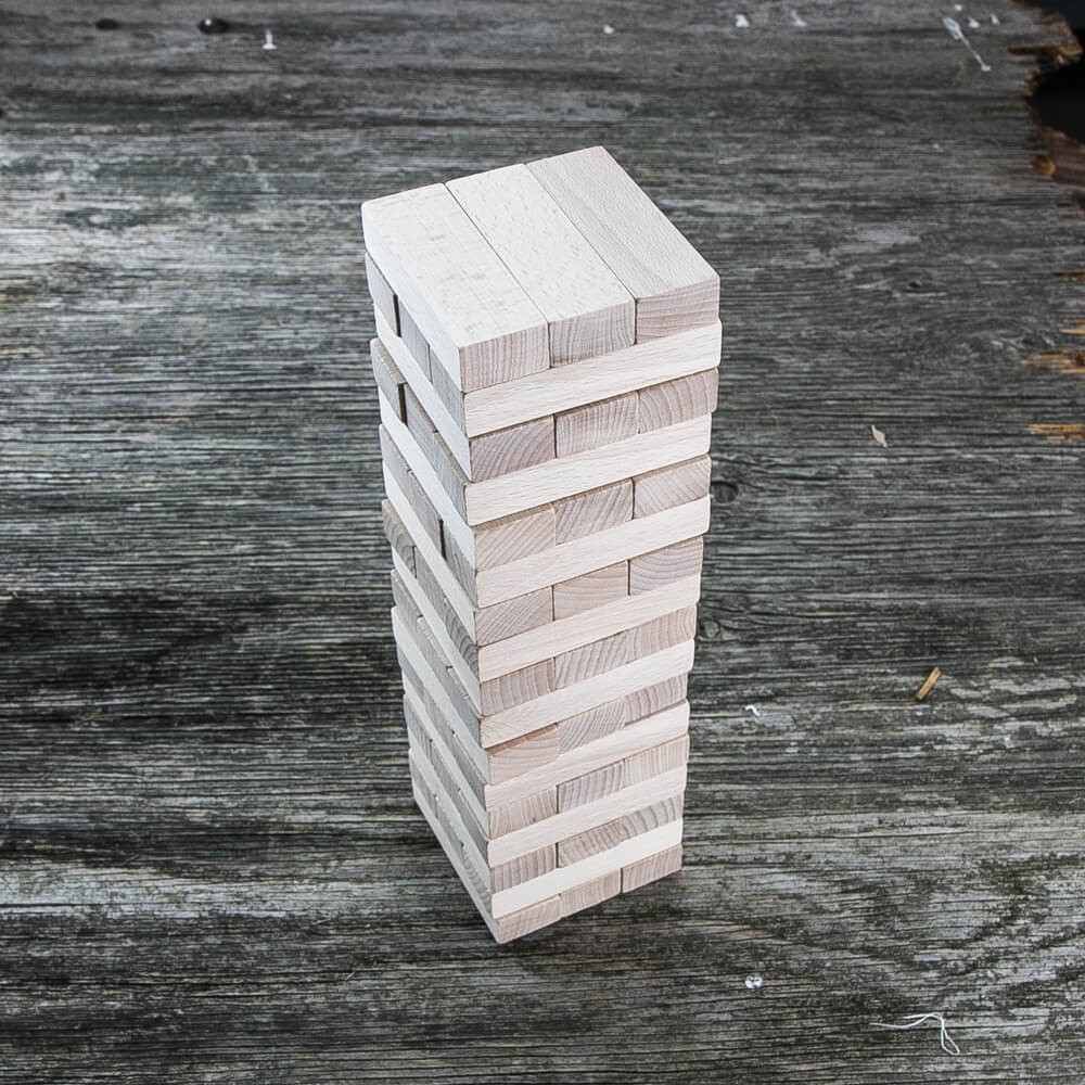 Bewood Wooden Blocks - Jenga Style Tower