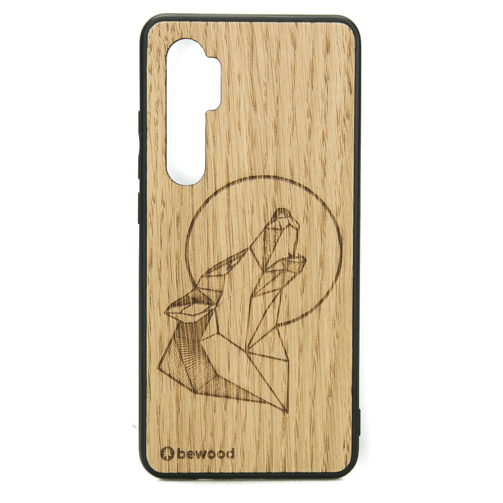 Xiaomi Mi Note 10 Lite Wolf Oak Wood Case