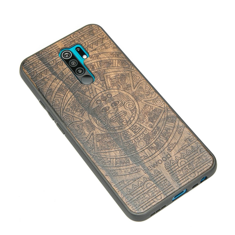 Xiaomi Redmi 9 Aztec Calendar Ziricote Wood Case