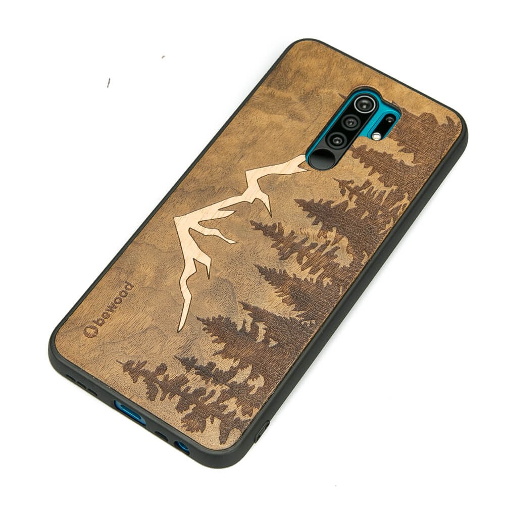 Xiaomi Redmi 9 Mountains Imbuia Wood Case