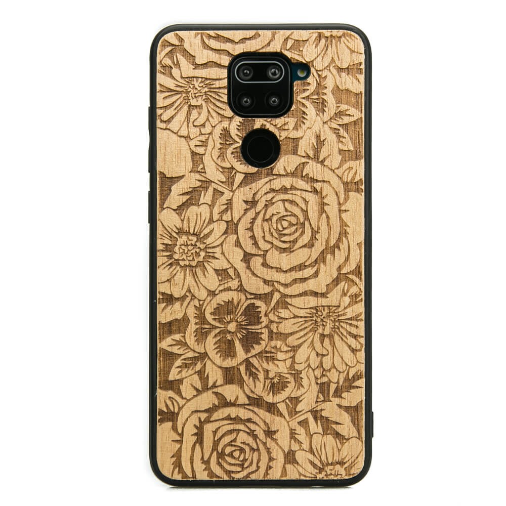 Xiaomi Redmi Note 9 Roses Anigre Wood Case