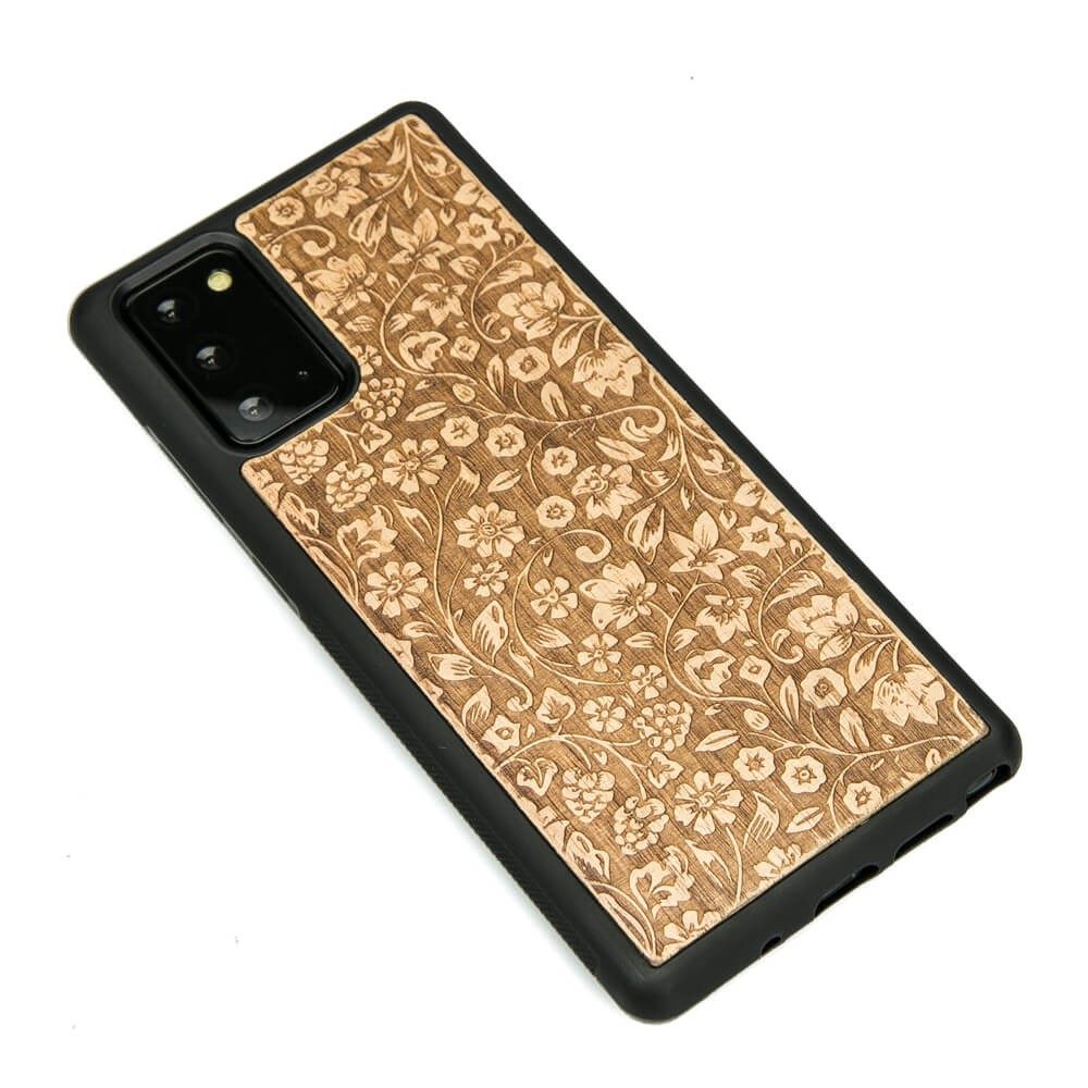 Samsung Galaxy Note 20 Flowers Anigre Wood Case