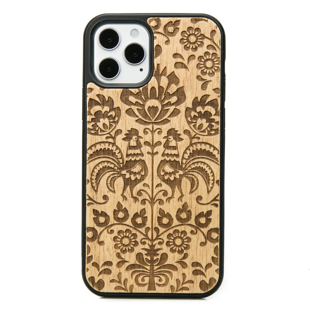 Apple iPhone 12 / 12 Pro Polski Folk Anigre Wood Case