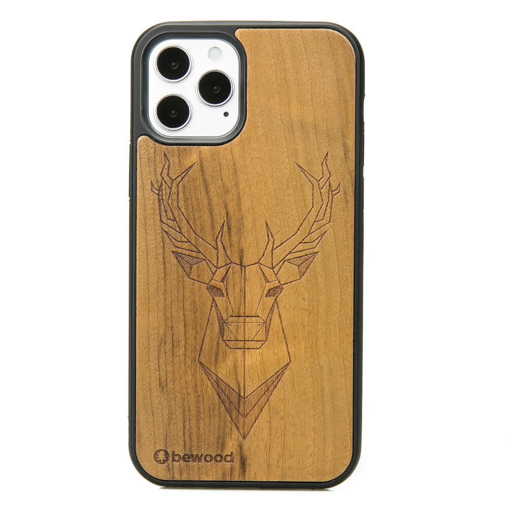 Apple iPhone 12 / 12 Pro Deer Imbuia Wood Case