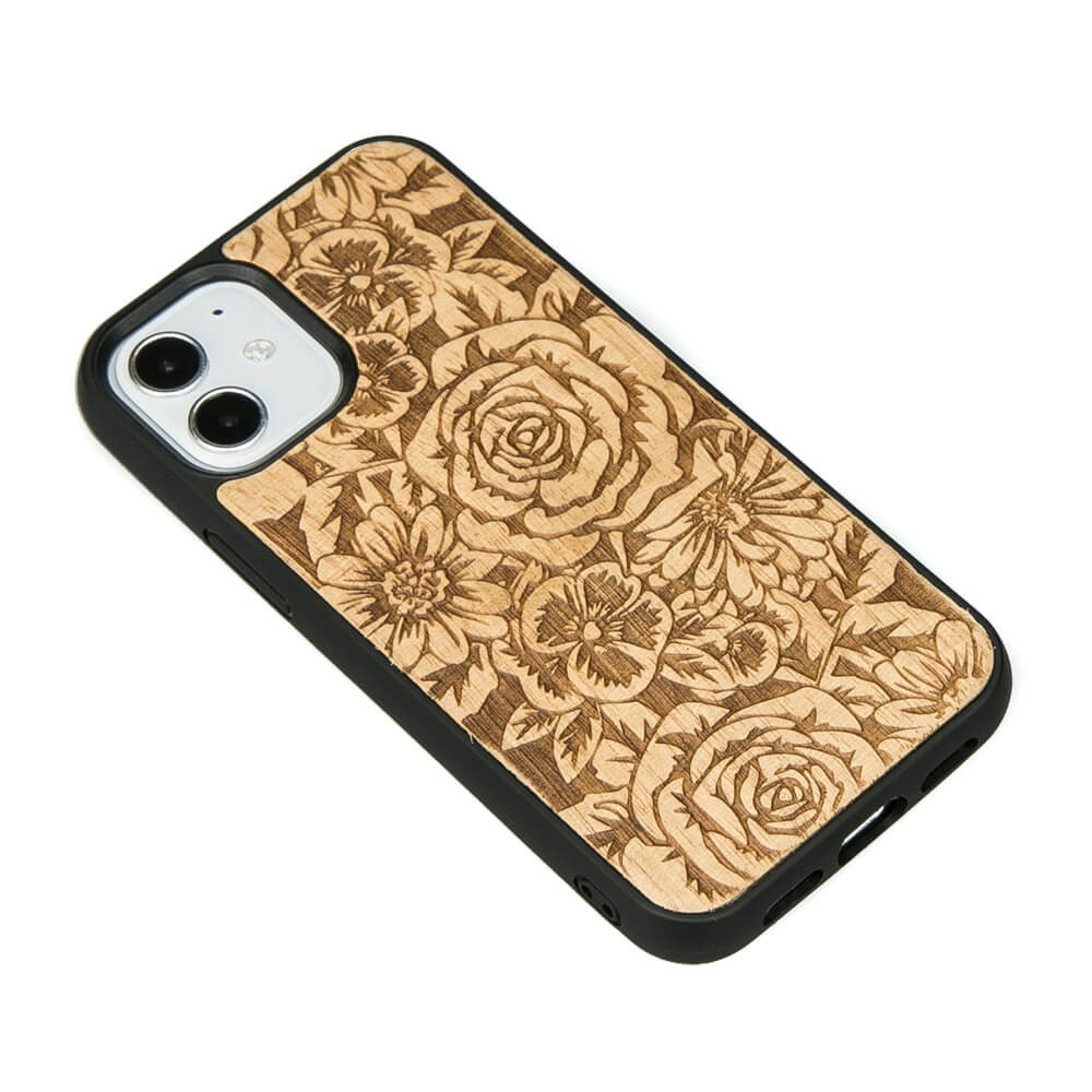 Apple iPhone 12 Mini Roses Anigre Wood Case