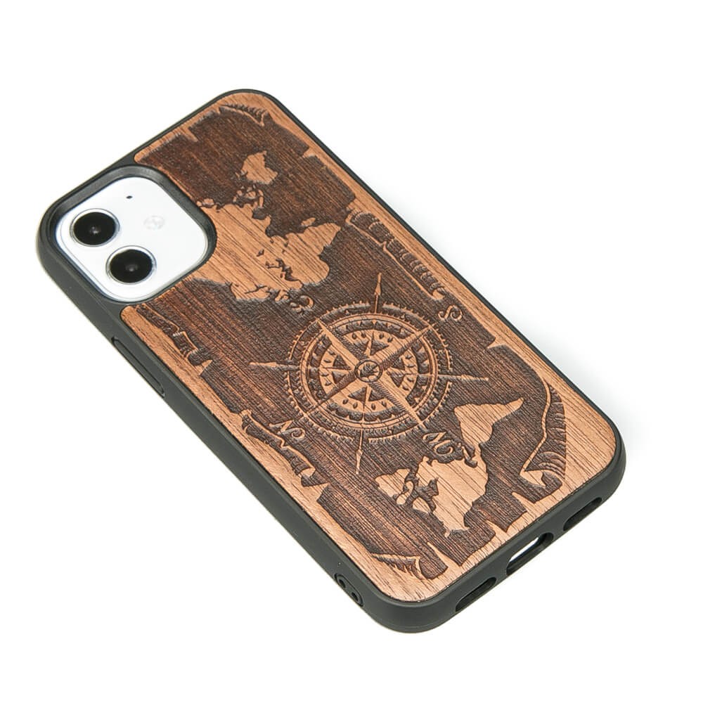 Apple iPhone 12 Mini Compass Merbau Wood Case