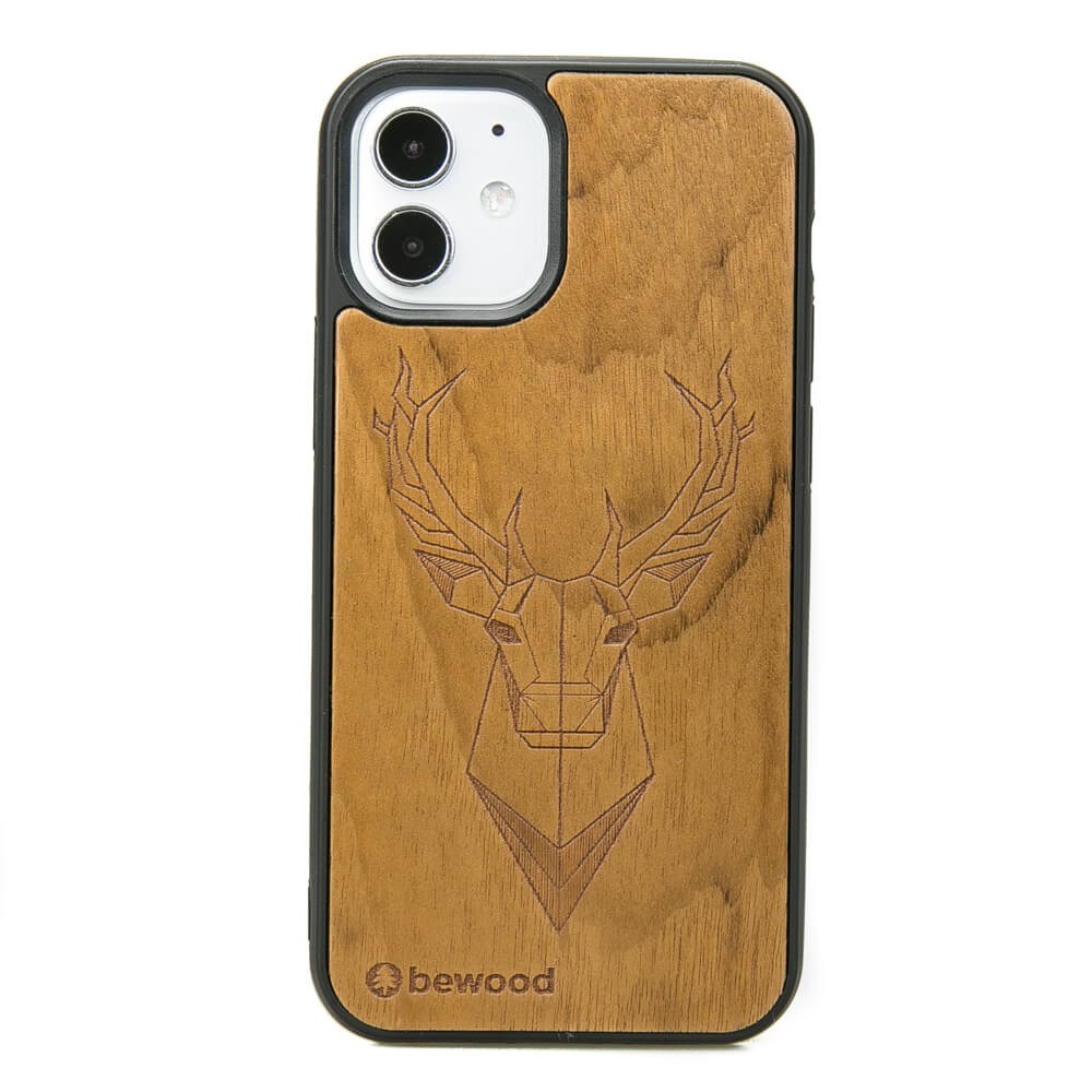 Drewniane Etui na iPhone 12 Mini JELEŃ IMBUIA