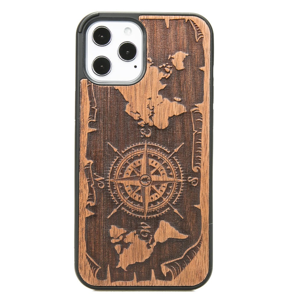 Apple iPhone 12 Pro Max Compass Merbau Wood Case