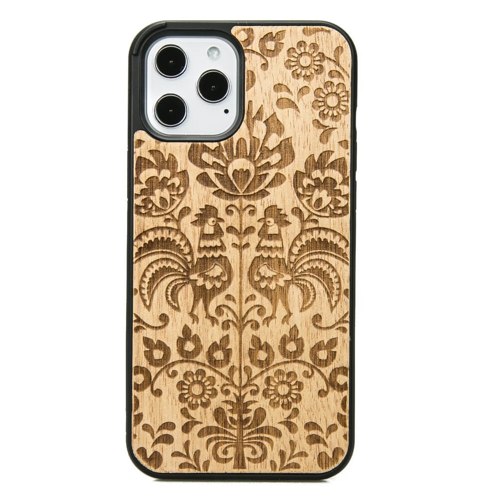 Apple iPhone 12 Pro Max Polski Folk Anigre Wood Case