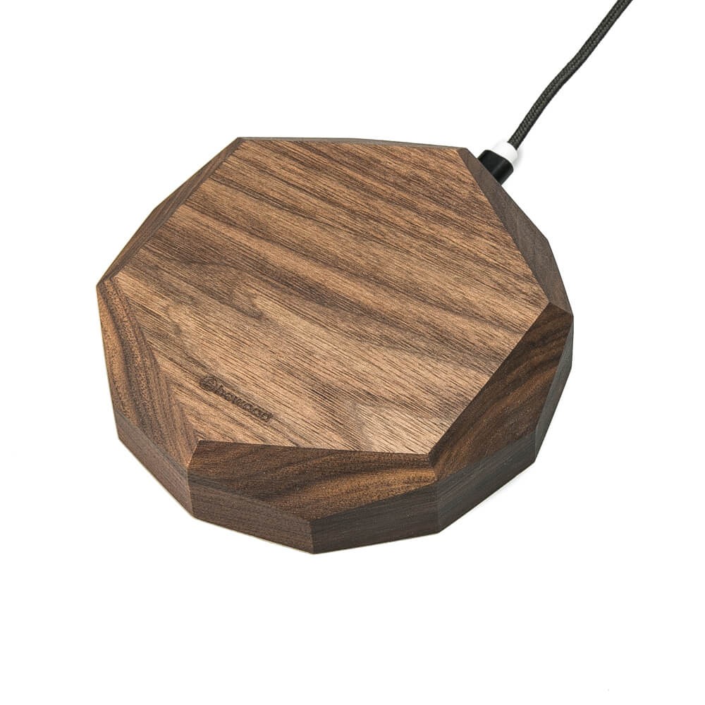 Wireless Charger Bewood Geometric QI 15W Walnut