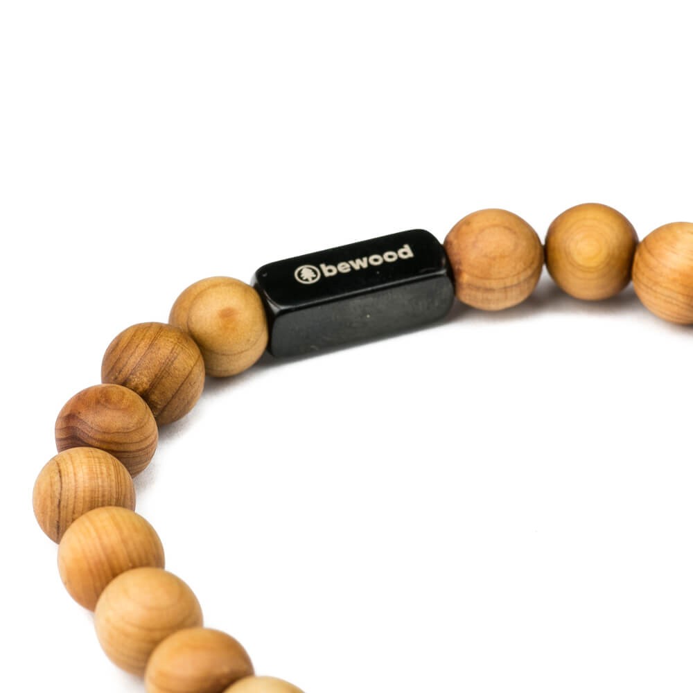 Wooden Beaded Bracelet - Beige