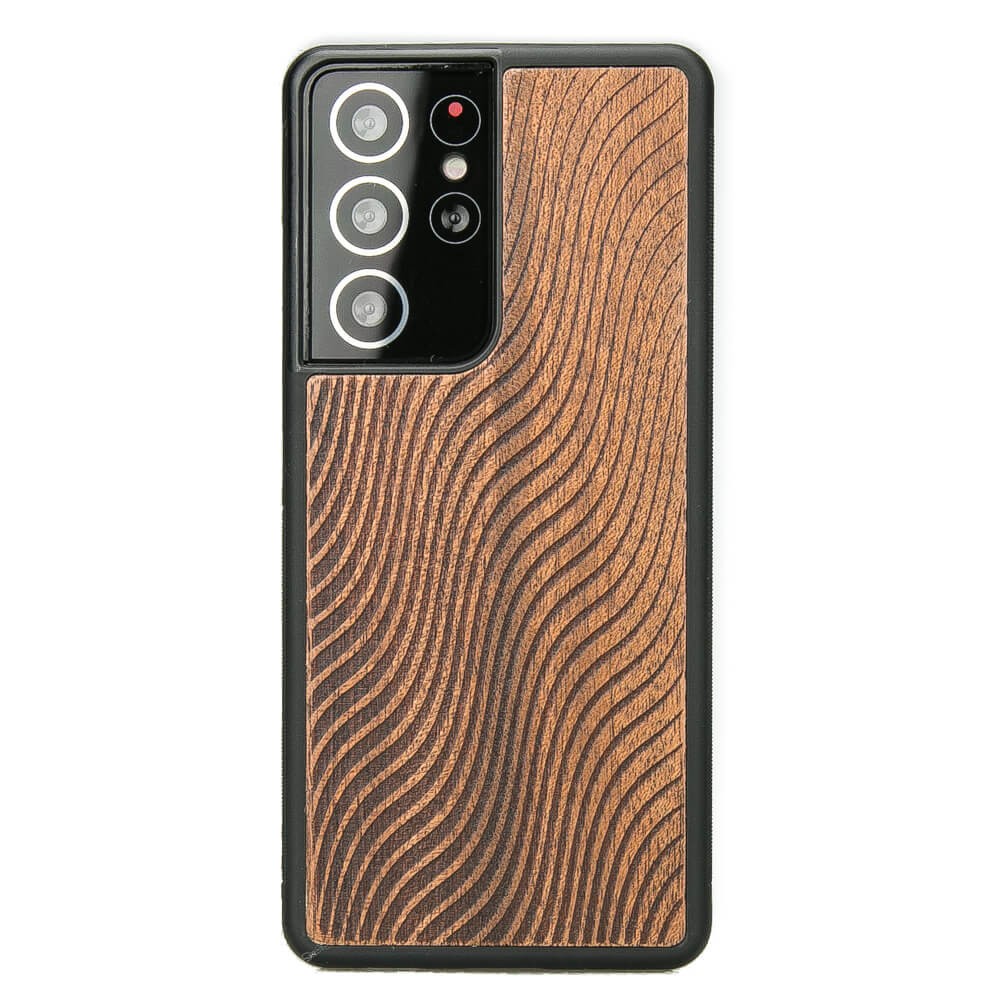 Samsung Galaxy S21 Ultra Waves Merbau Wood Case