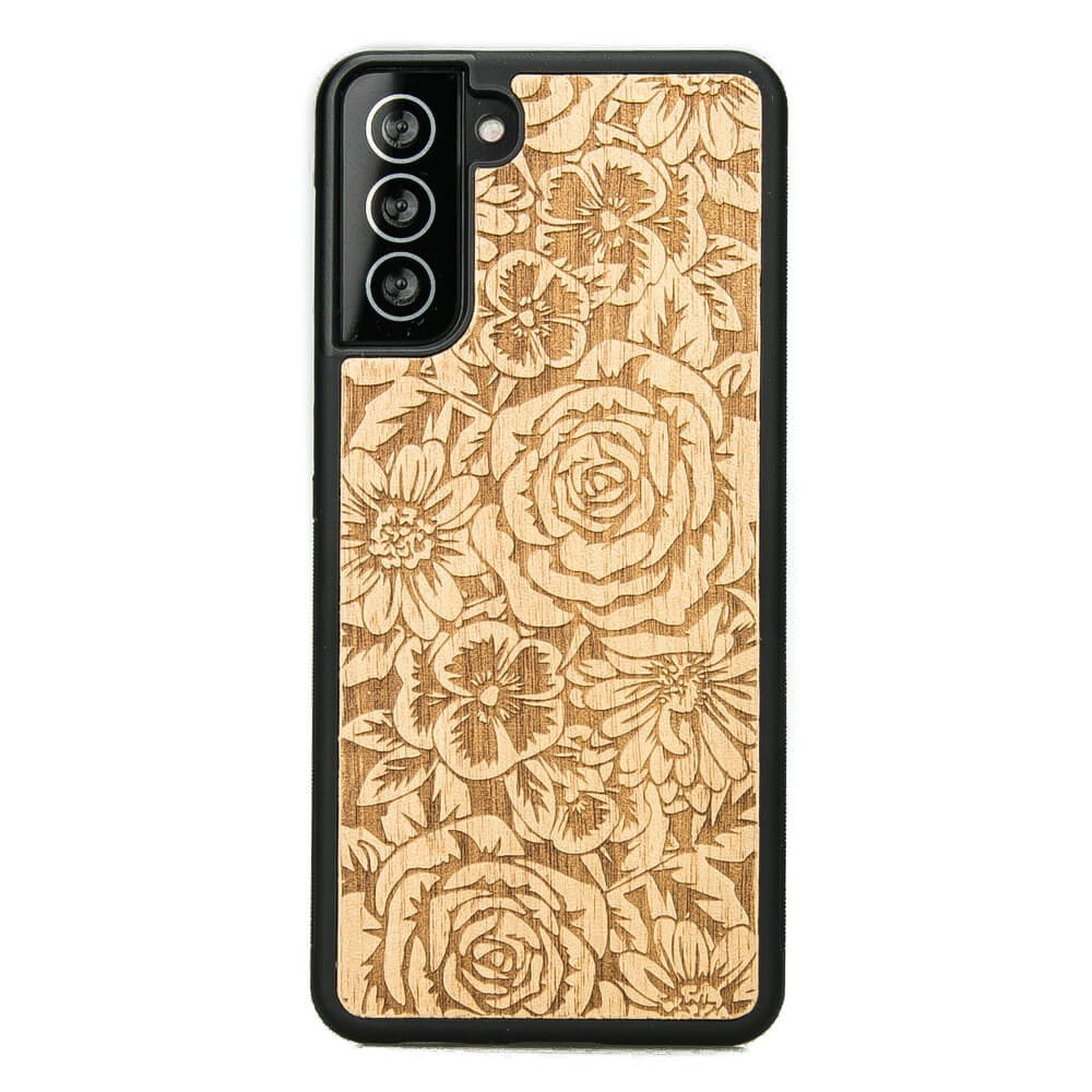 Samsung Galaxy S21 Plus Roses Anigre Wood Case