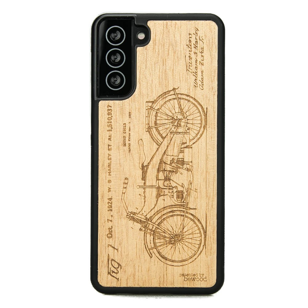 Samsung Galaxy S21 Plus Harley Patent Anigre Wood Case