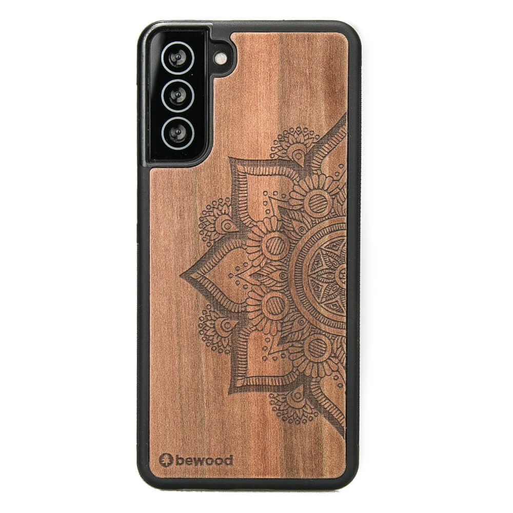 Samsung Galaxy S21 Mandala Apple Tree Wood Case