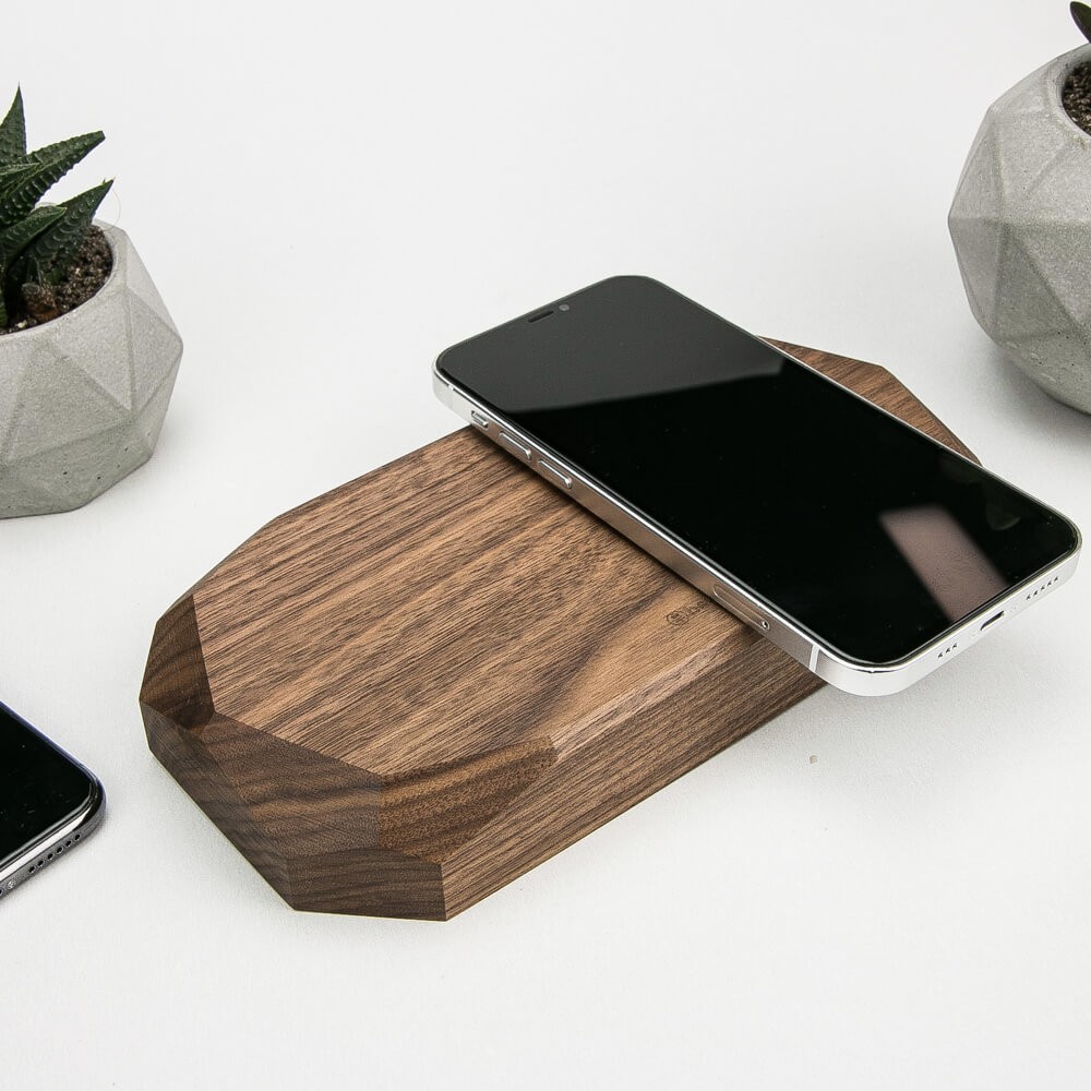 Wireless Charger Bewood Double QI 10W Walnut