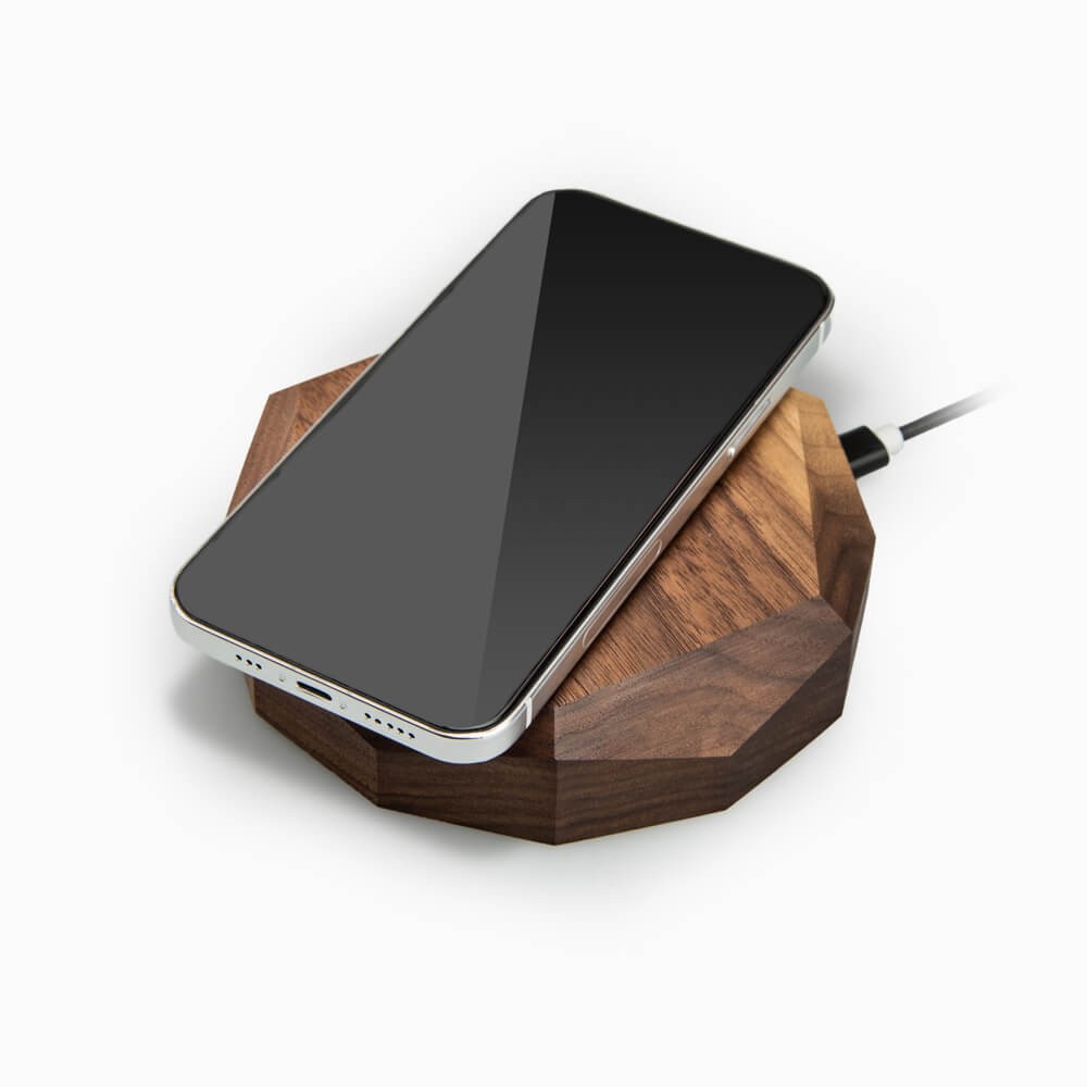 Wireless Charger Bewood Geometric QI 15W Walnut