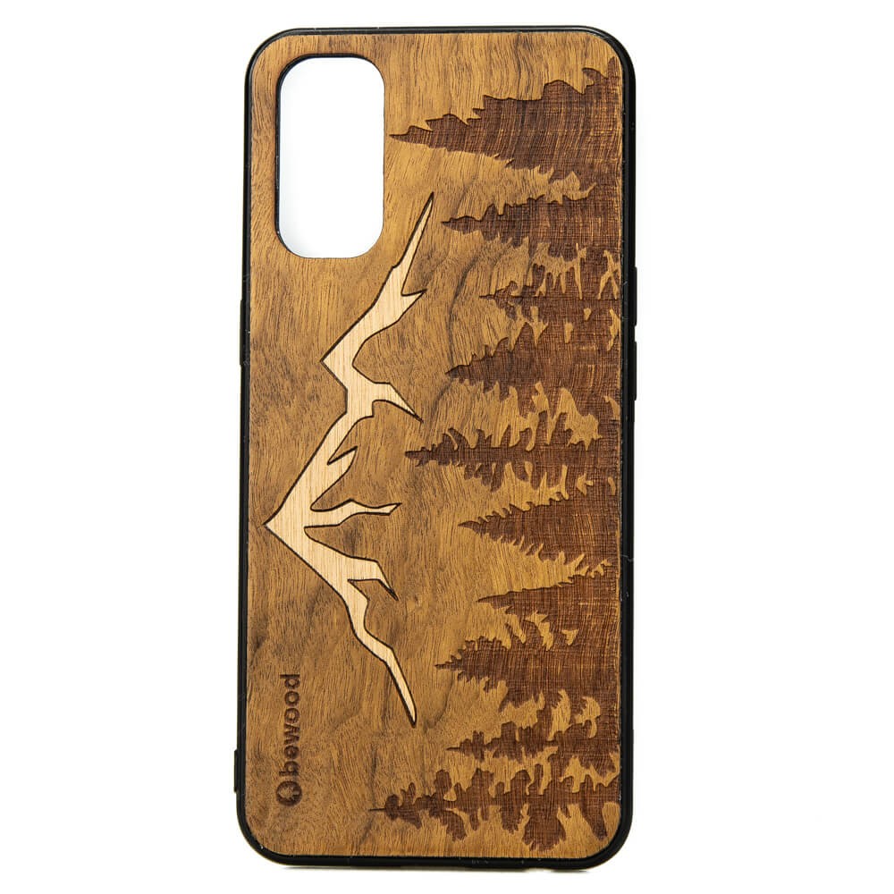 OPPO Reno 4 Mountains Imbuia Wood Case