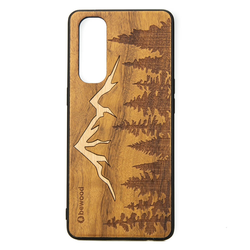 OPPO Reno 4  Pro 5G Mountains Imbuia Wood Case