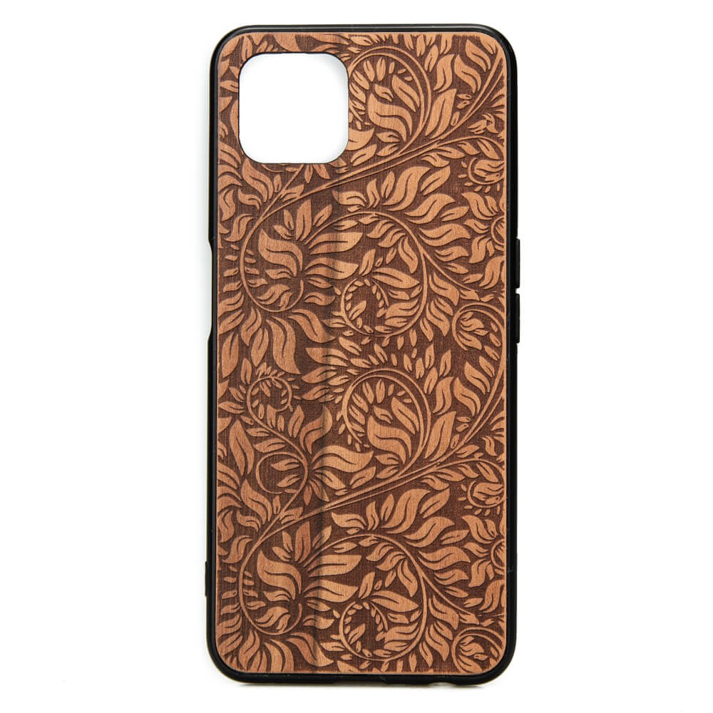 OPPO Reno 4 Z Leafs Apple Tree Wood Case