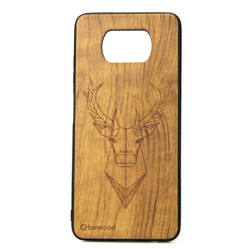 POCO X3 Deer Imbuia Wood Case