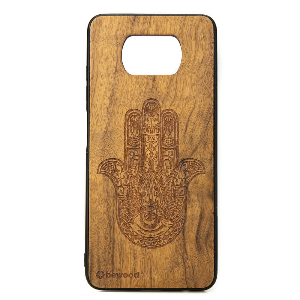 POCO X3 Hamsa Imbuia Wood Case