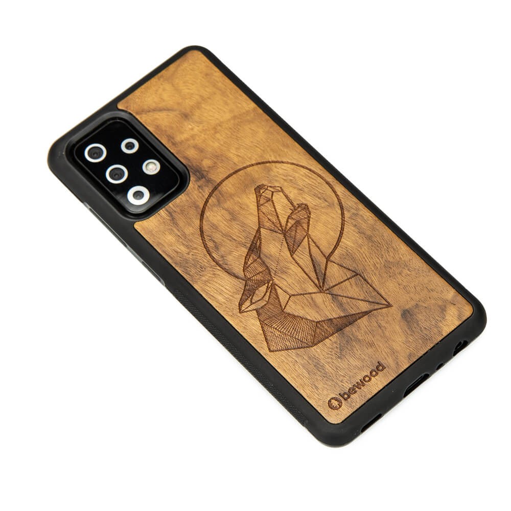 Samsung Galaxy A72 5G Wolf Imbuia Wood Case