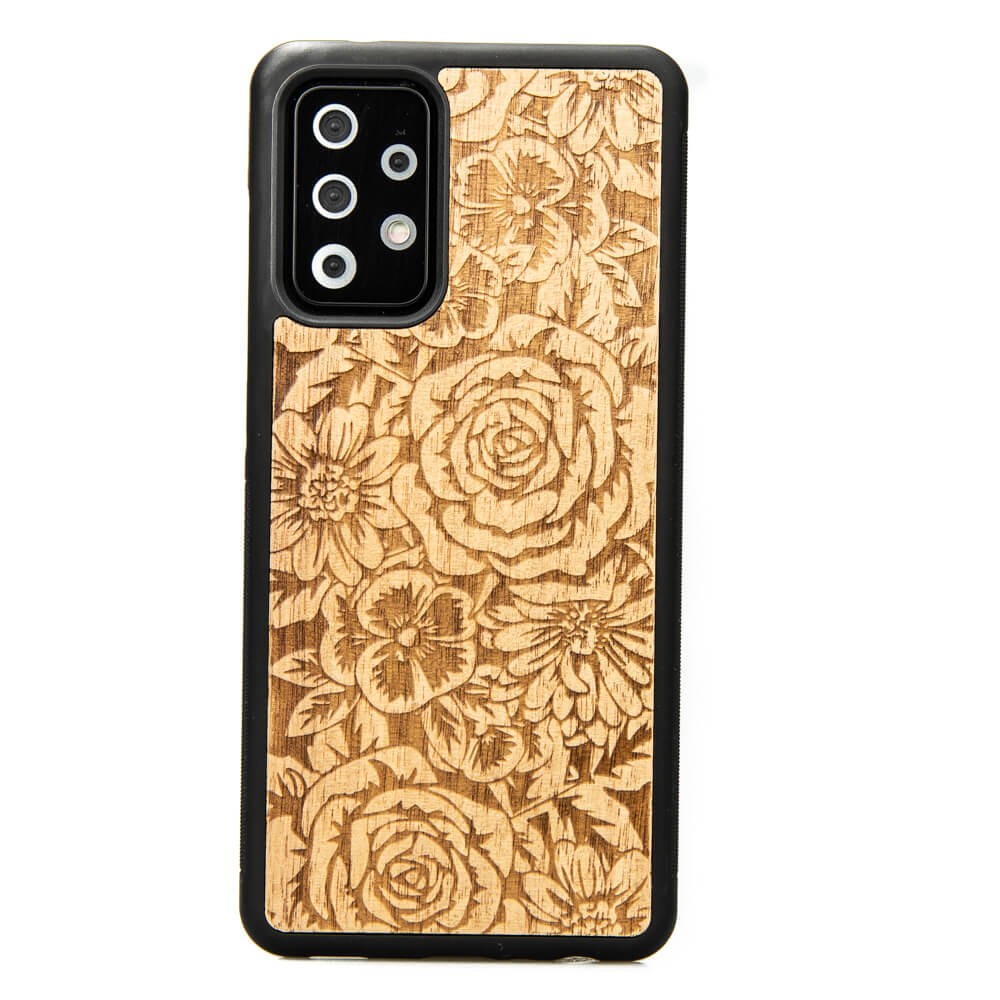 Samsung Galaxy A72 5G Roses Anigre Wood Case