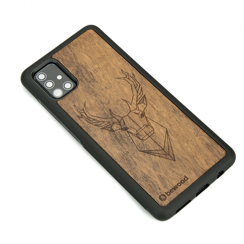 Samsung Galaxy A71 5G Deer Imbuia Wood Case