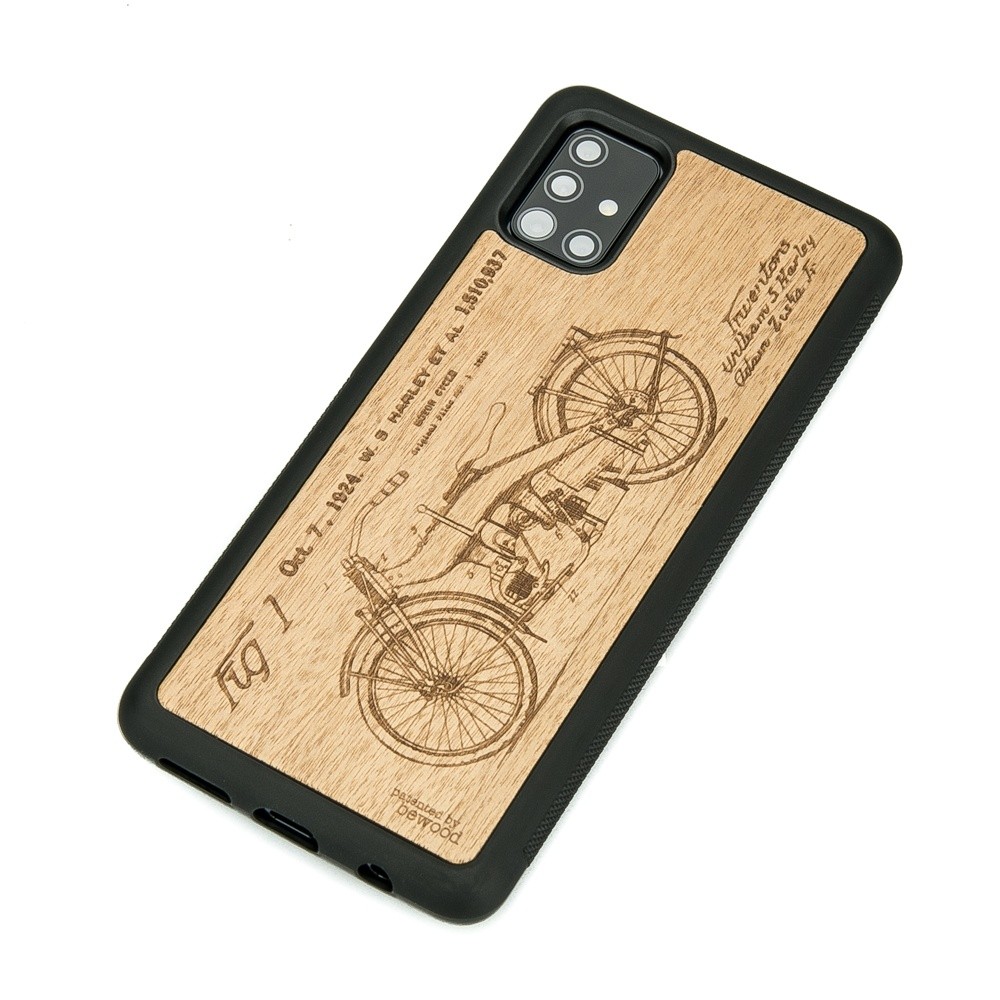 Samsung Galaxy A71 5G Harley Patent Anigre Wood Case