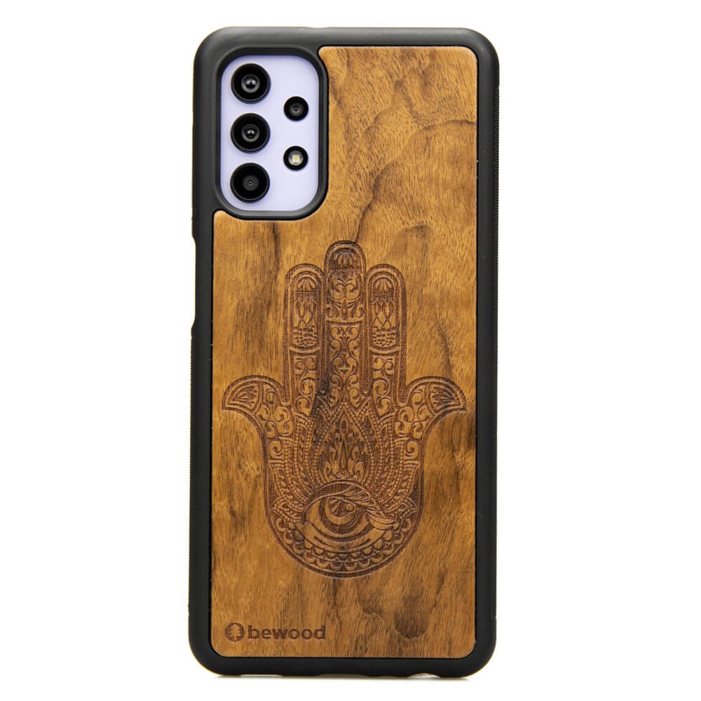 Samsung Galaxy A32 5G Hamsa Imbuia Wood Case