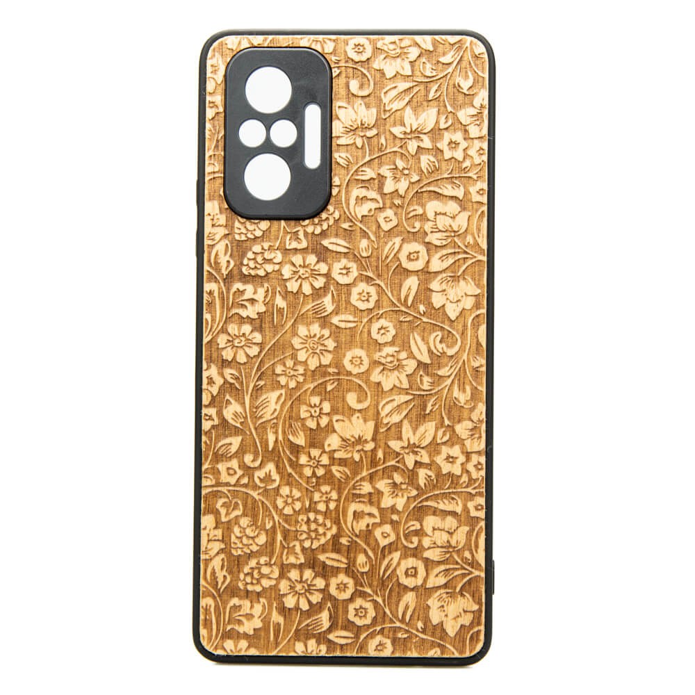 Xiaomi Redmi Note 10 Pro Flowers Anigre Wood Case