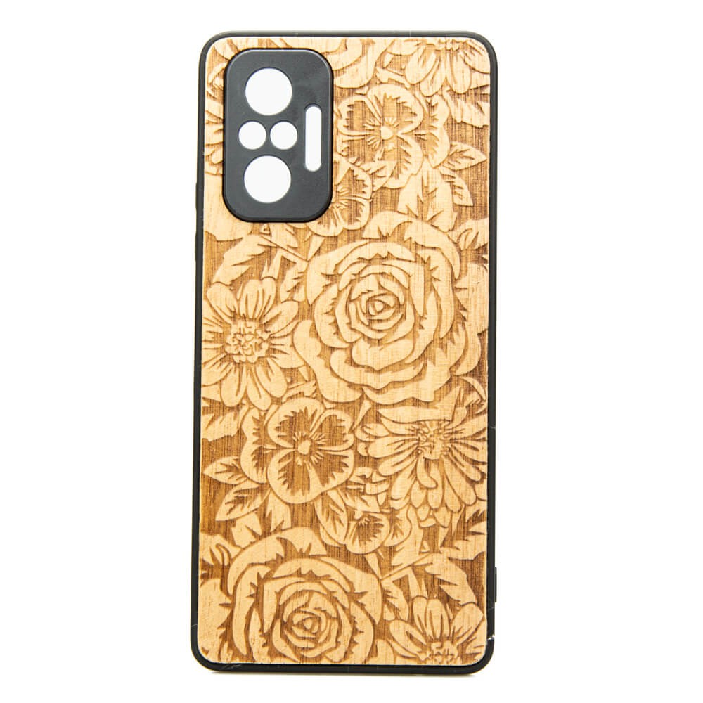 Xiaomi Redmi Note 10 Pro Roses Anigre Wood Case