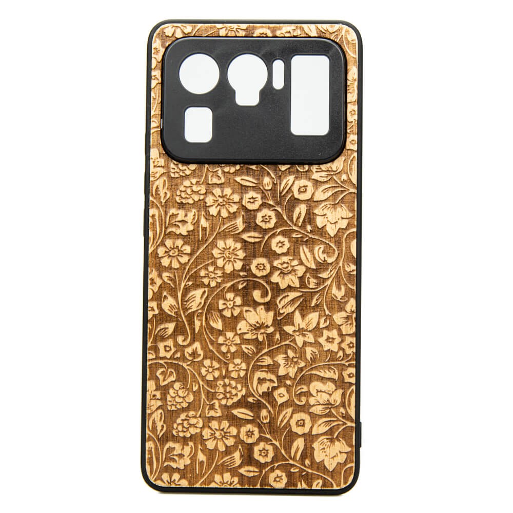 Xiaomi Mi 11 Ultra Flowers Anigre Wood Case