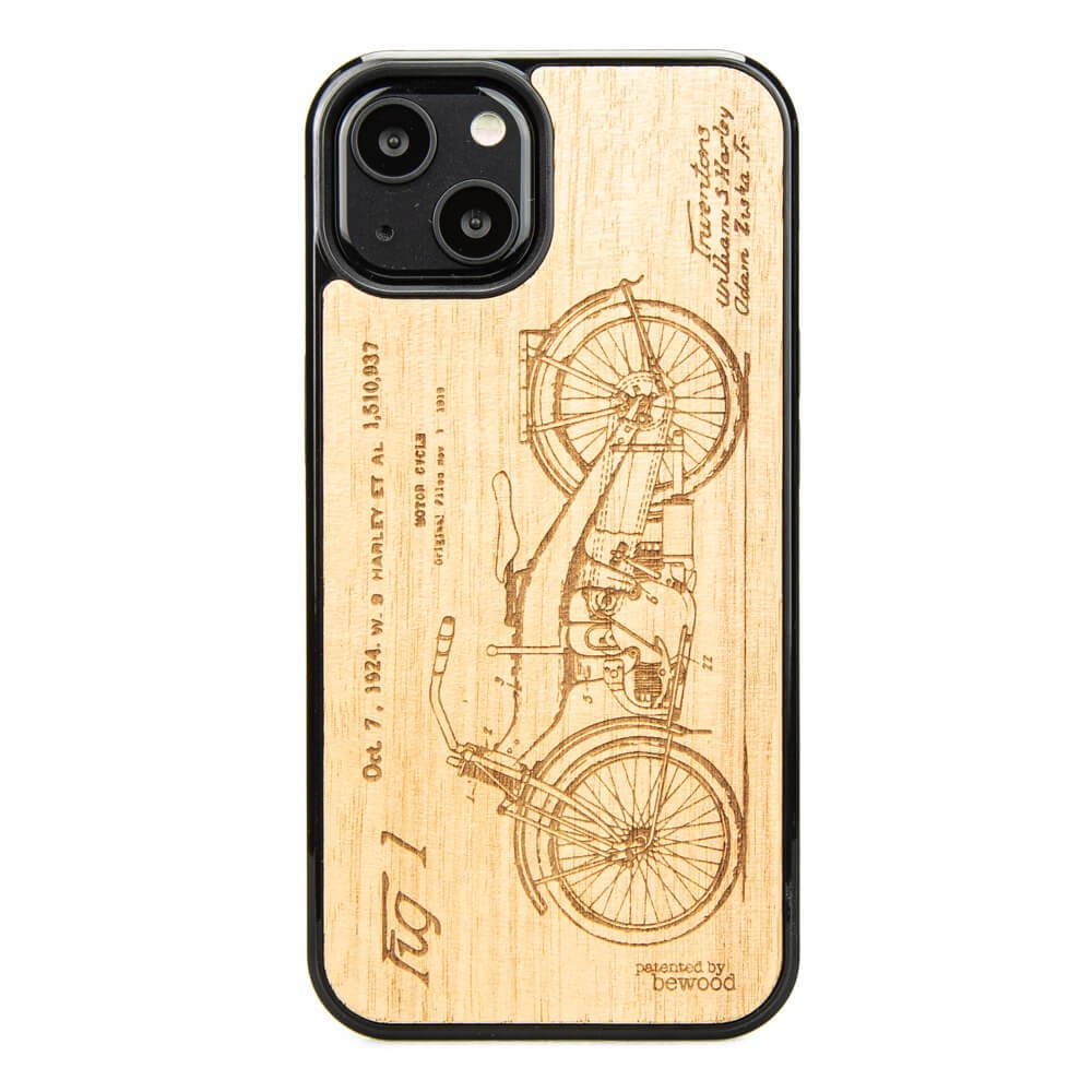 Apple iPhone 13 Harley Patent Anigre Wood Case