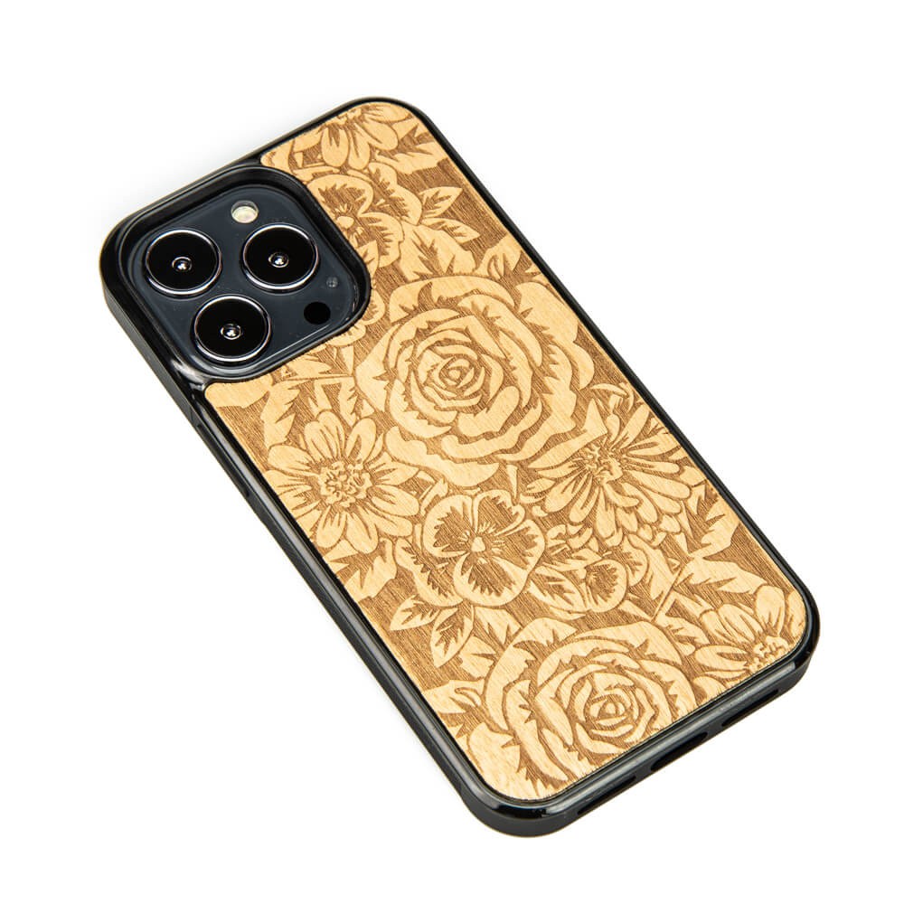 Apple iPhone 13 Pro Roses Anigre Wood Case