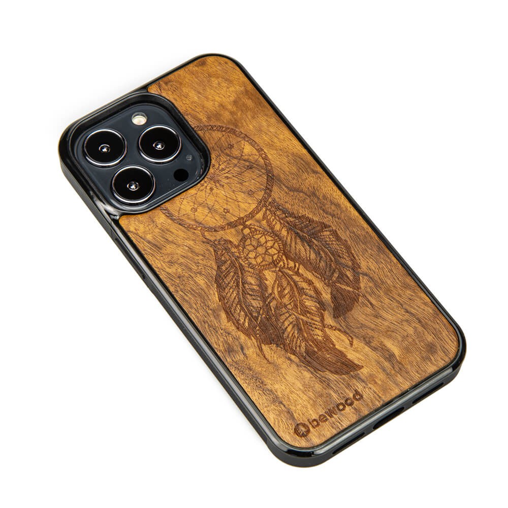 Drewniane Etui na iPhone 13 Pro ŁAPACZ SNÓW IMBUIA