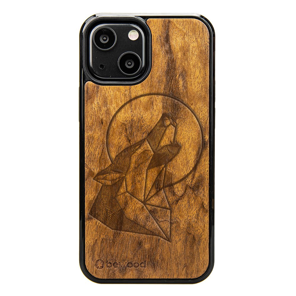 Apple iPhone 13 Mini Wolf Imbuia Wood Case
