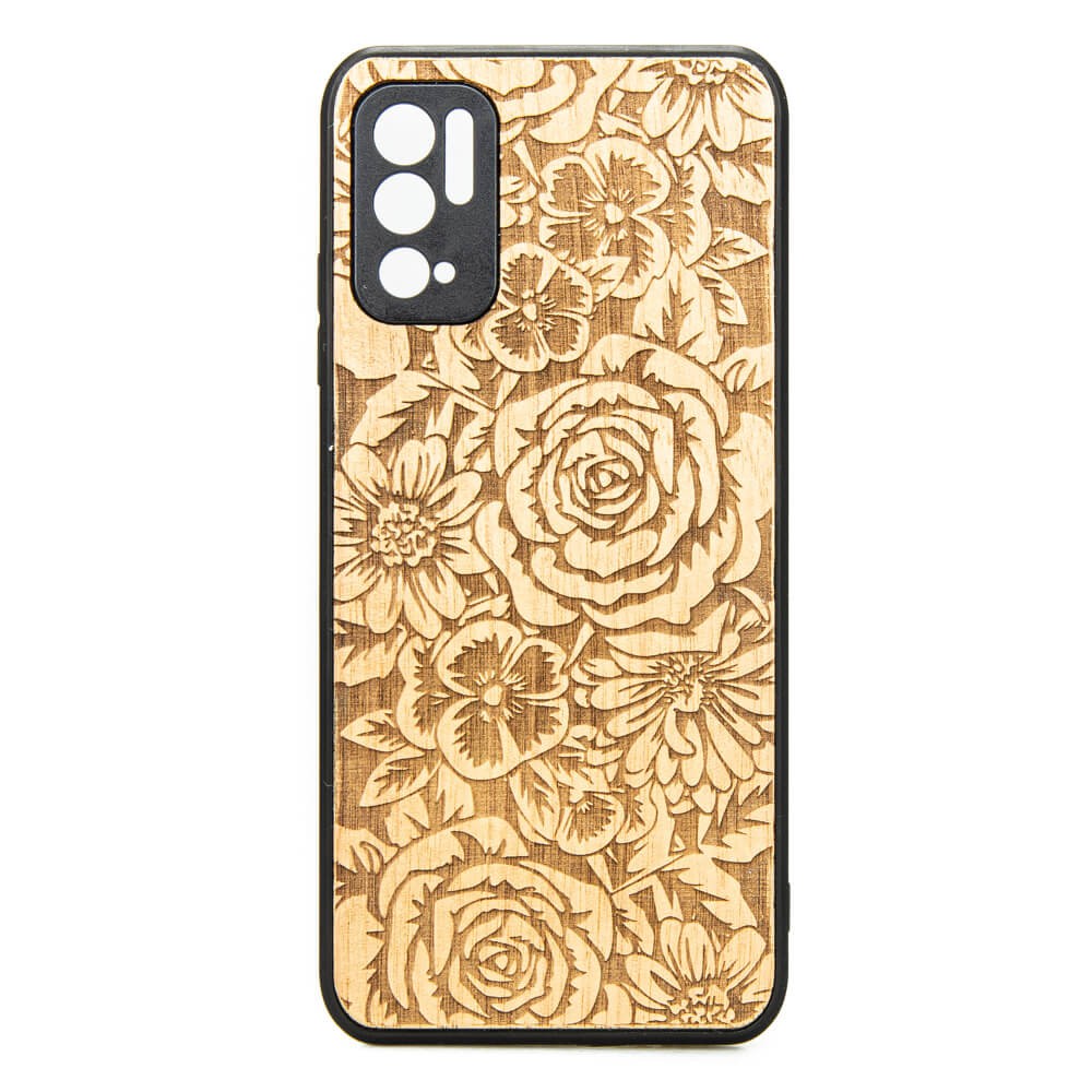 Xiaomi Redmi Note 10 5G Roses Anigre Wood Case