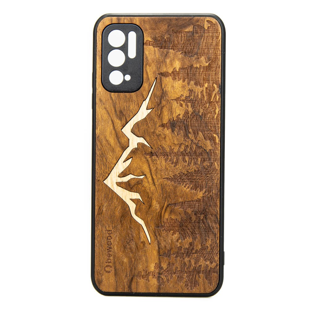 Xiaomi Redmi Note 10 5G Mountains Imbuia Wood Case