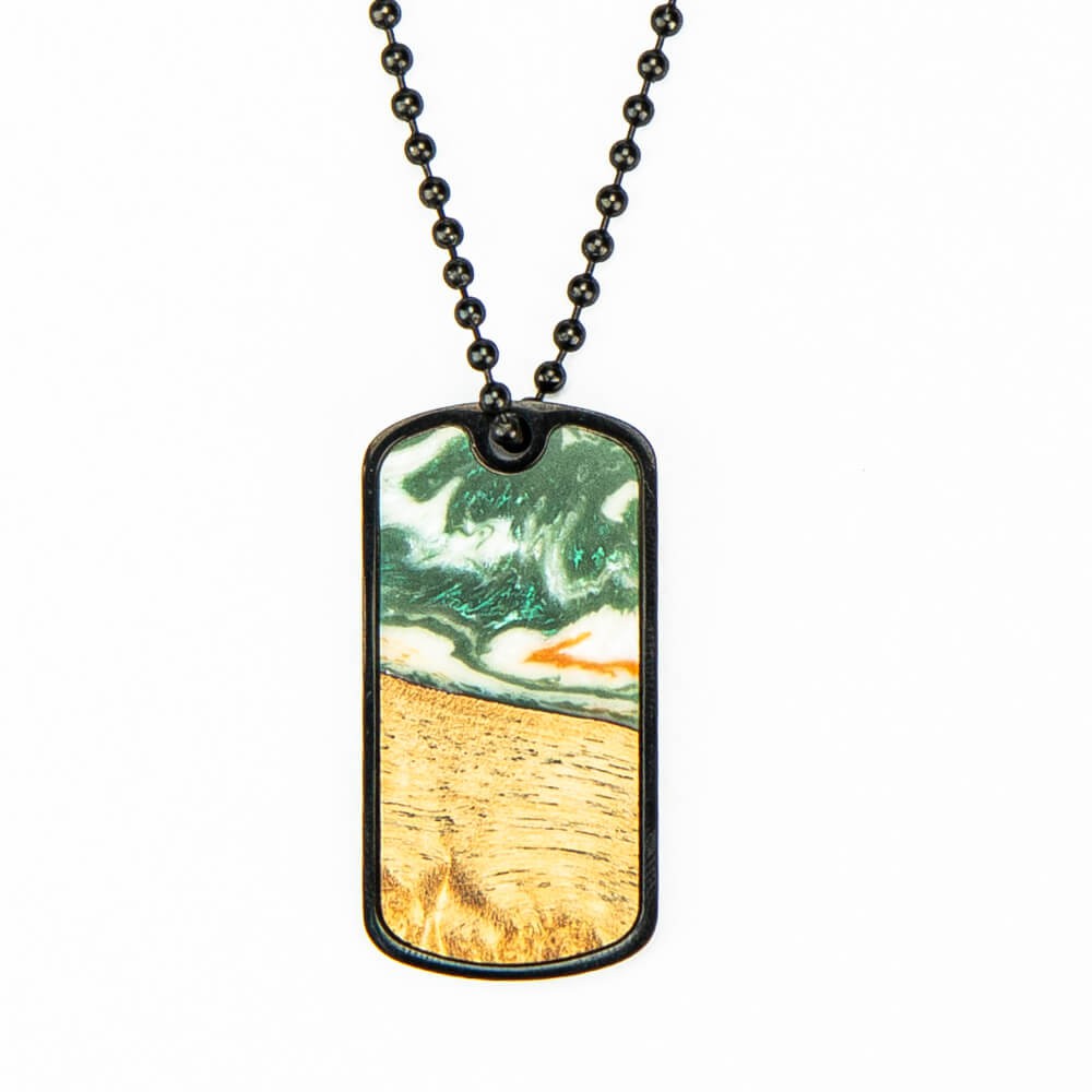 Dog tag Bewood Resin Water Black