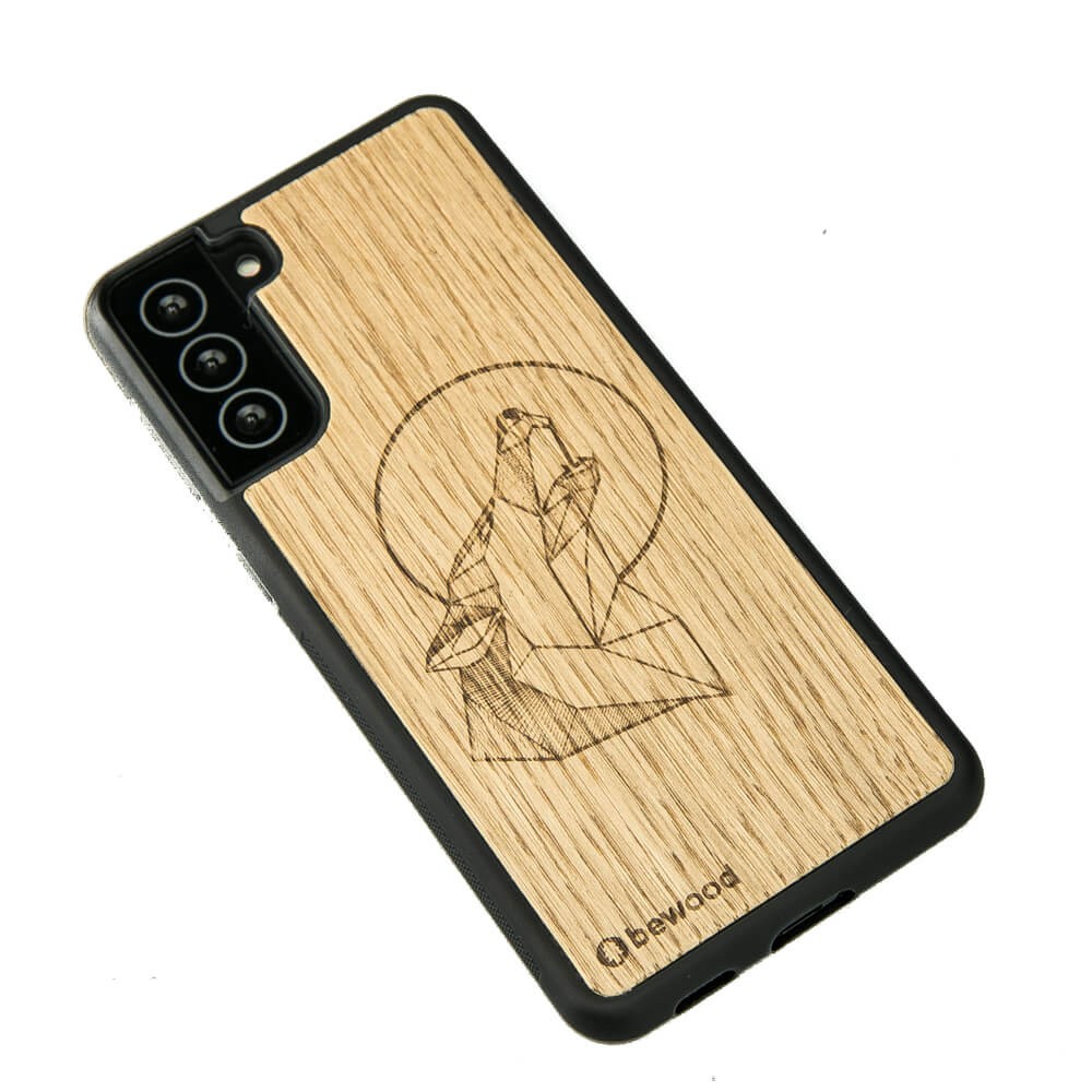 Samsung Galaxy S21 FE Wolf Oak Wood Case