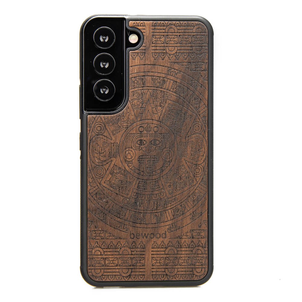 Samsung Galaxy S22 Aztec Calendar Ziricote Wood Case