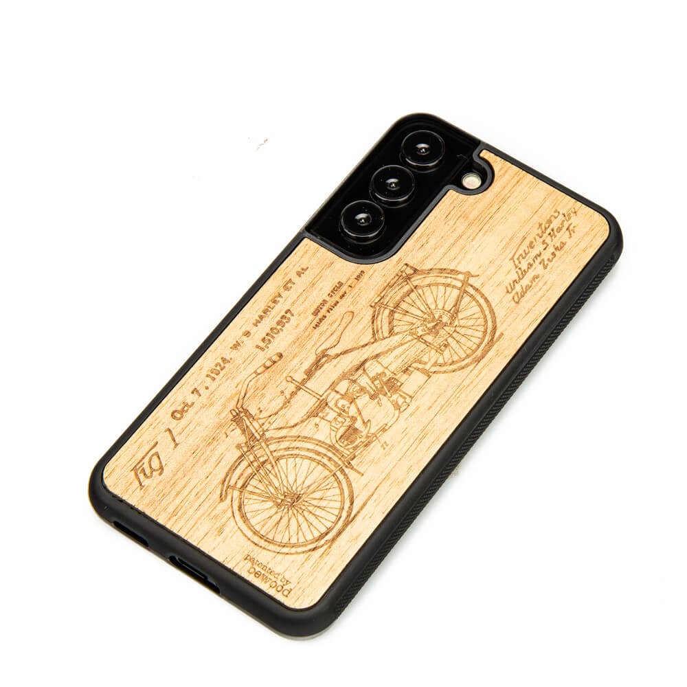 Samsung Galaxy S22 Harley Patent Anigre Wood Case